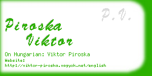 piroska viktor business card